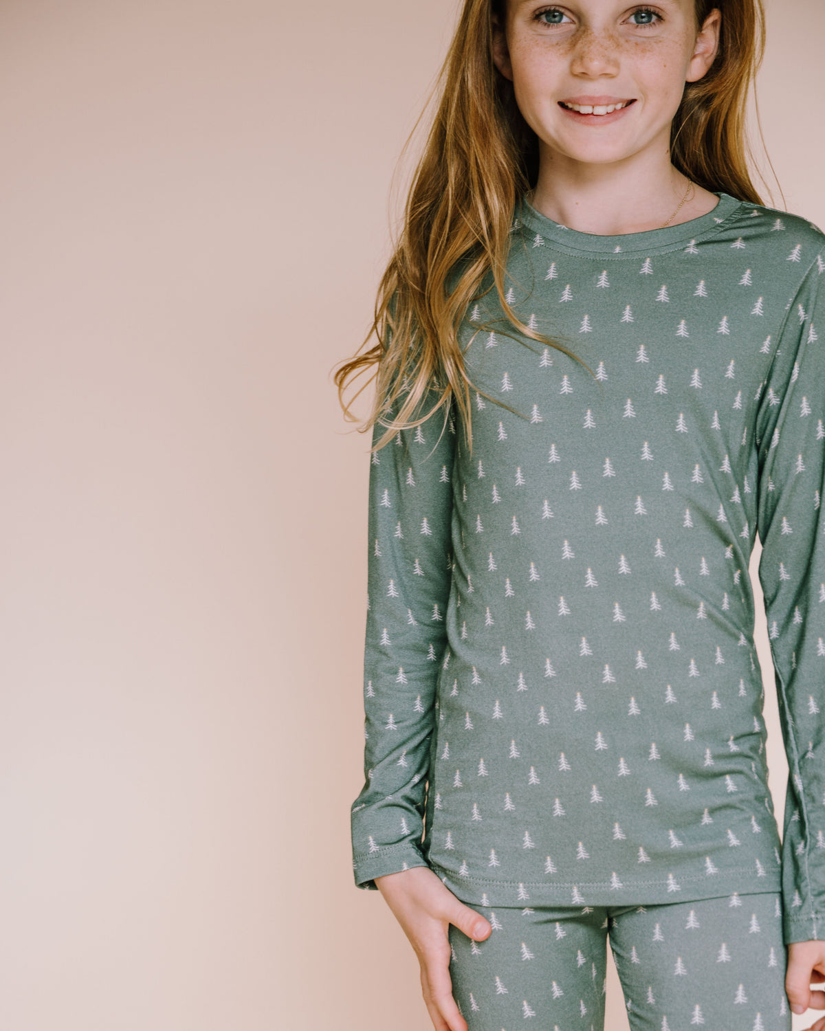 SILENT PINES Long Sleeve, Long Pant- Evergreen* - Cozeezz