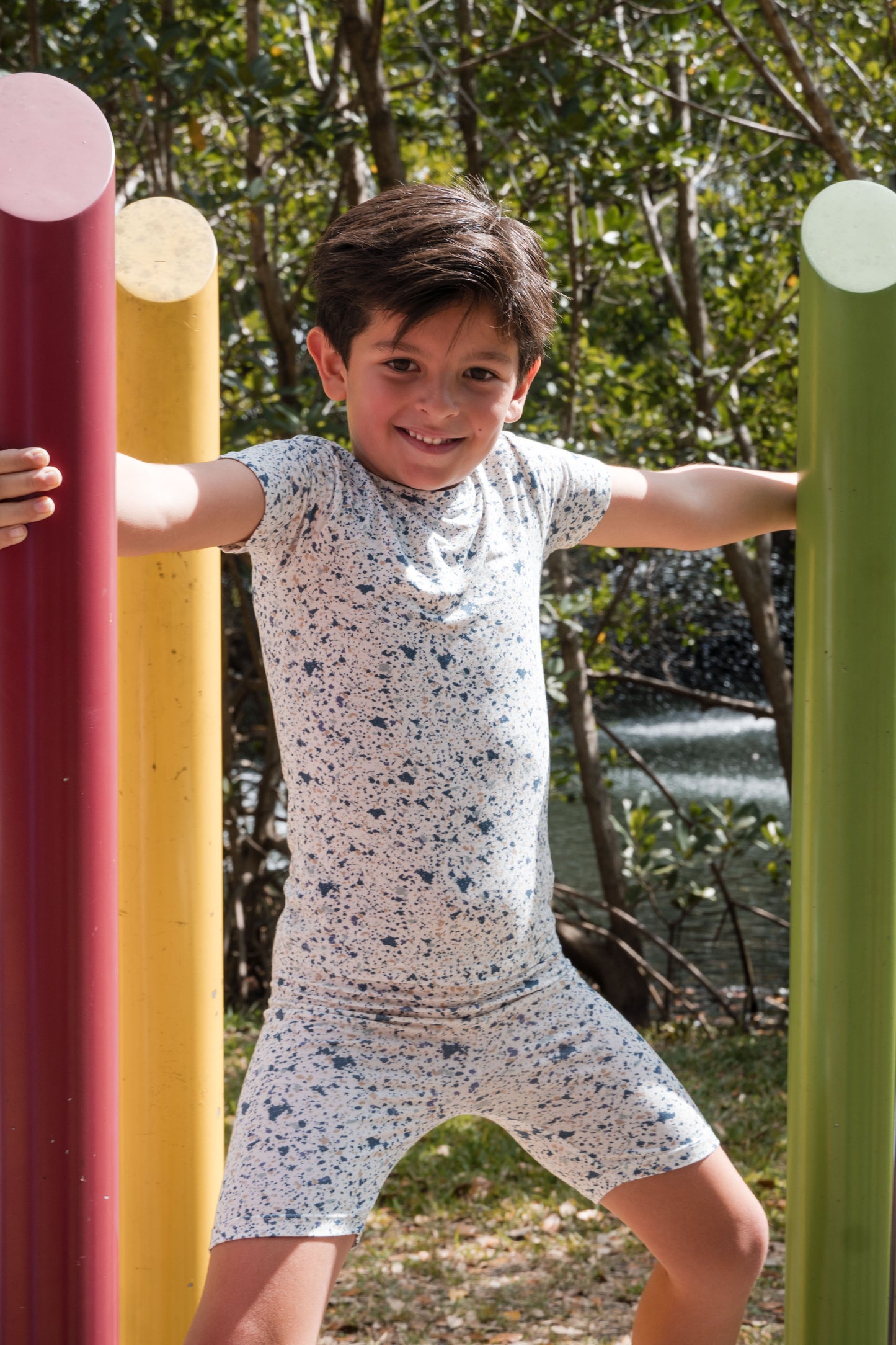 TERRAZZO  Short Sleeve/Short Set - Cozeezz