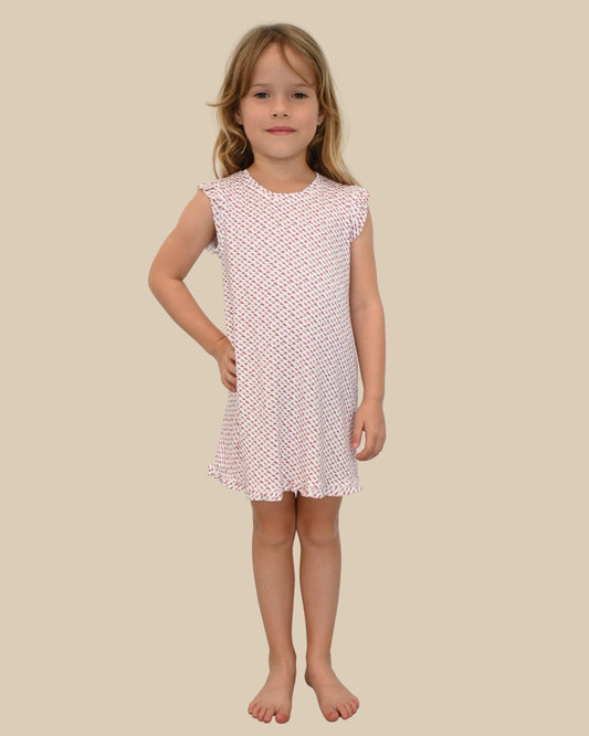 GLACE Girls Sleep Dress Strawberry