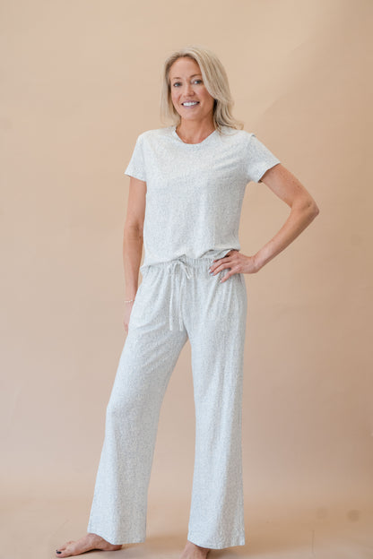 PALM ROYALE Short Sleeve/Long Pant Set - Cozeezz