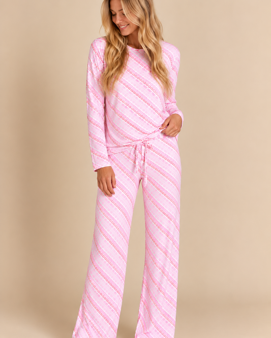 STELLA (Women/Teen)  Long Sleeve, Long Pant - Pink