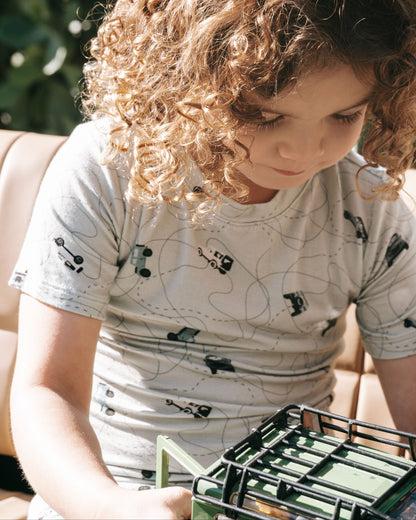off road print close up short sleeve