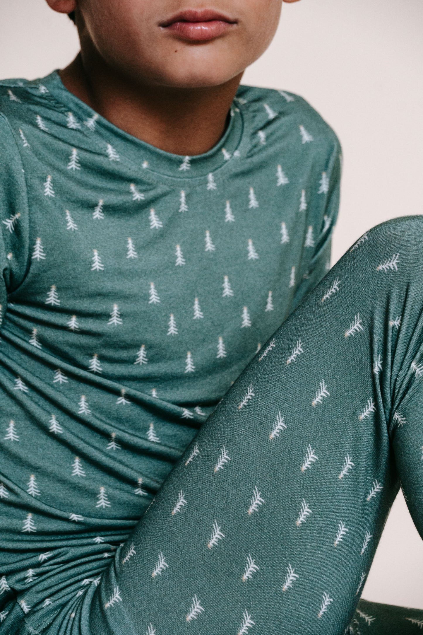 SILENT PINES Long Sleeve, Long Pant- Evergreen* - Cozeezz